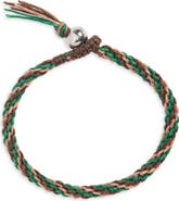 Caputo & Co. Men's Macramé Knotted Stripe Bracelet