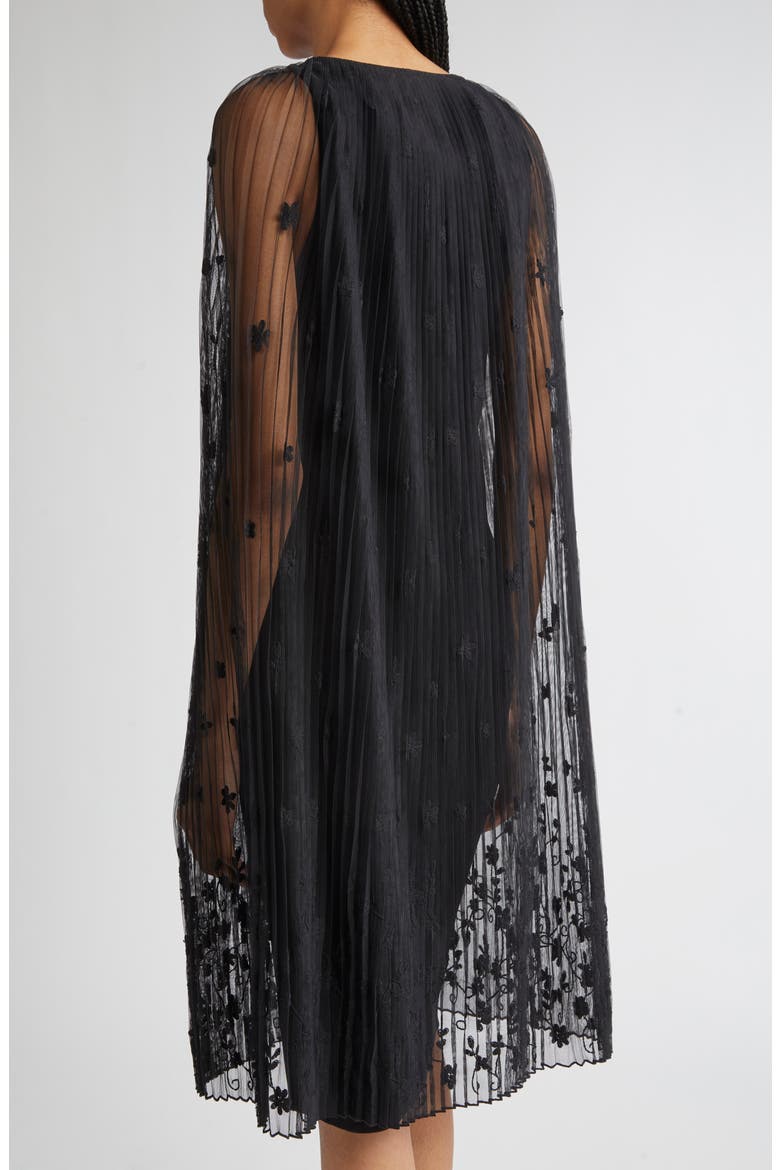 Floral Embroidered Tulle, Alternate, color, BLACK/ BLACK