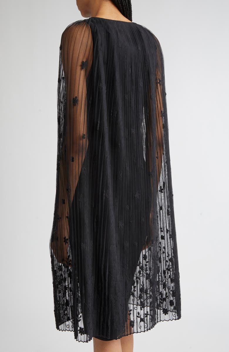 TOTEME Floral Embroidered Tulle, Alternate, color, Black/ Black