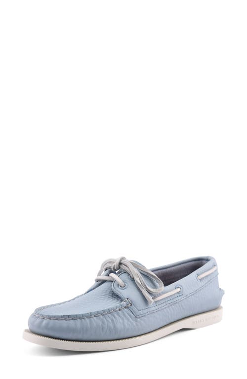 Sperry 'authentic Original' Boat Shoe In Light Blue Leather