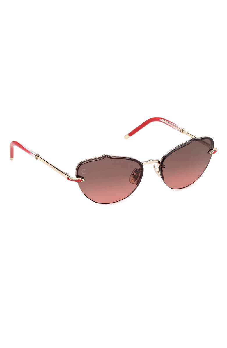 Christian Louboutin 59mm Gradient Geometric Sunglasses, Alternate, color, 
