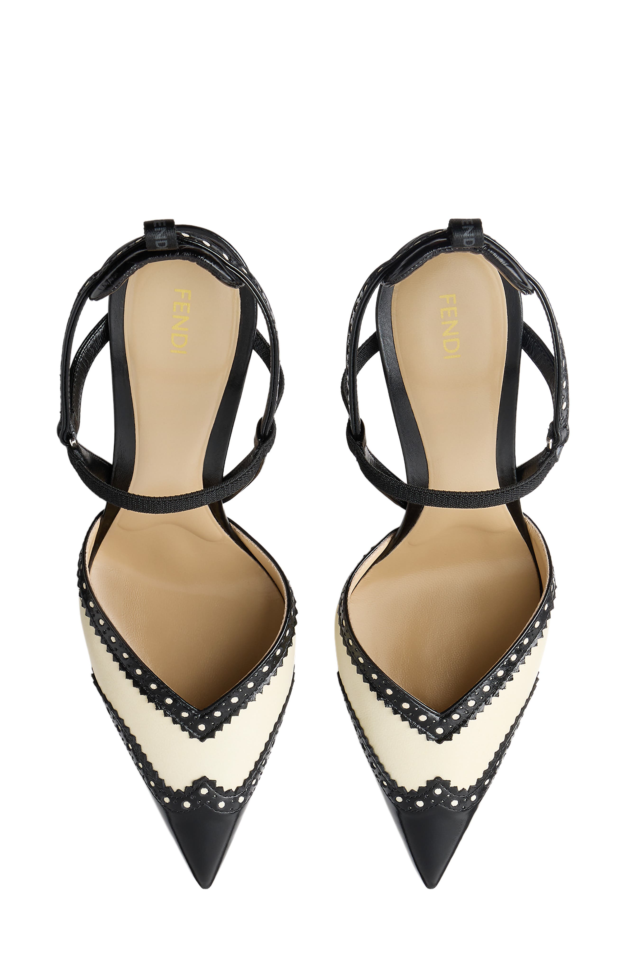 Colibrì Brogue Slingback Pump, Alternate, color, F0CPX NERO/ PERGAMENA