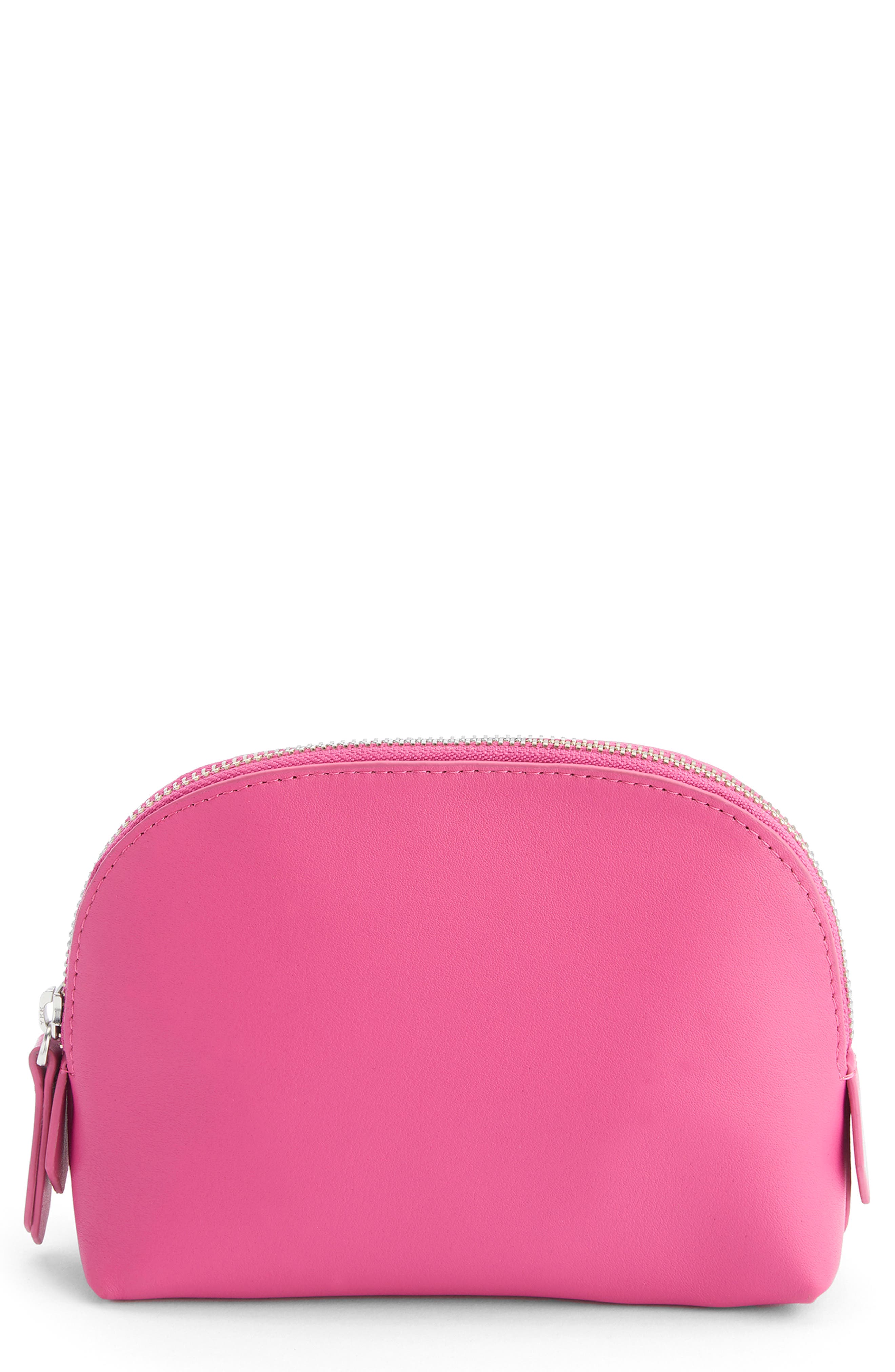 ROYCE New York Personalized Small Cosmetic Bag in Pink - Deboss 