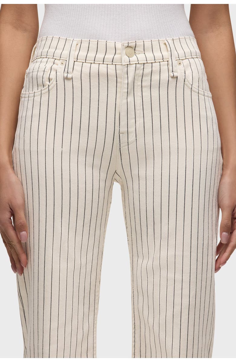 Hudson Jeans Remi High-Rise Straight Full Length, Alternate, color, Ecru Stripe