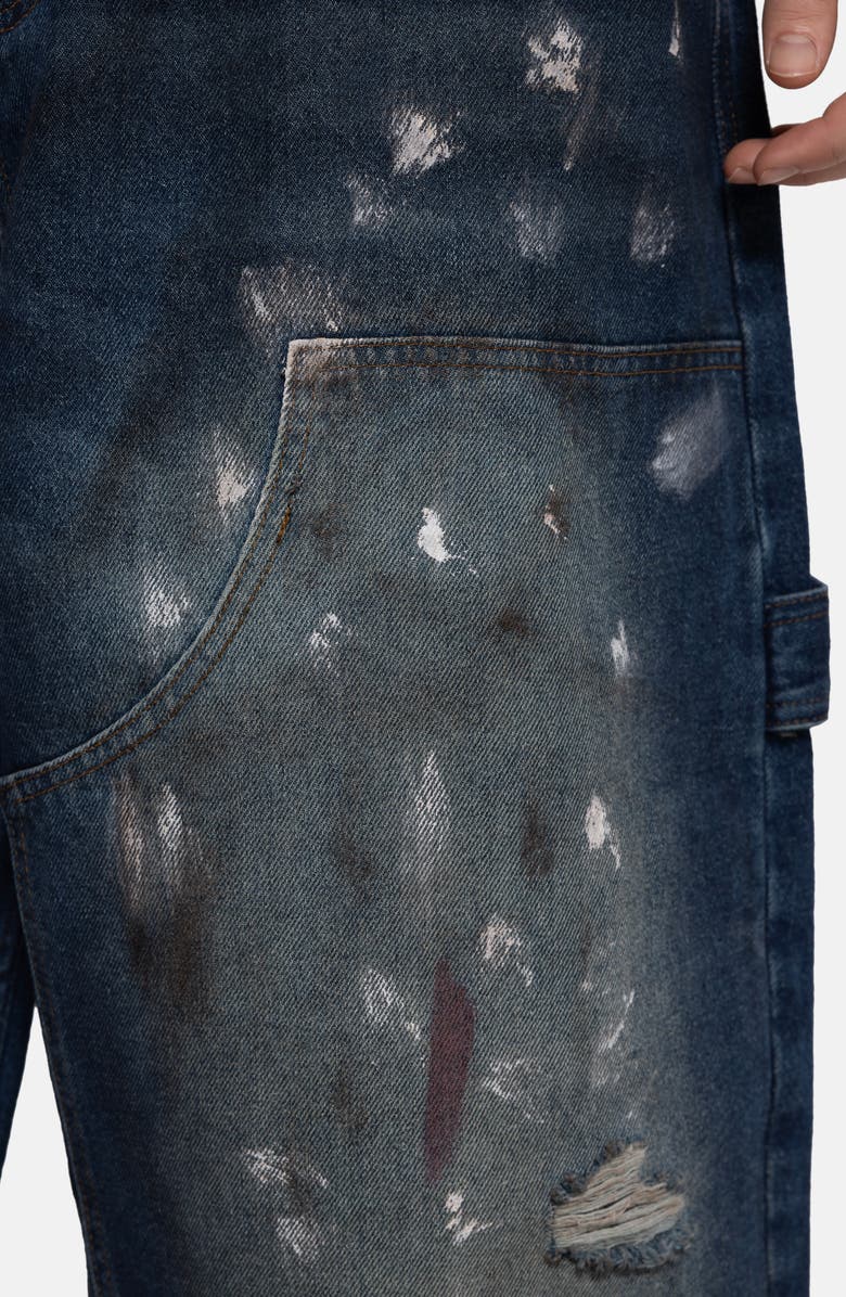 JADED LONDON Cinch Painter Baggy Jeans, Alternate, color, Blue