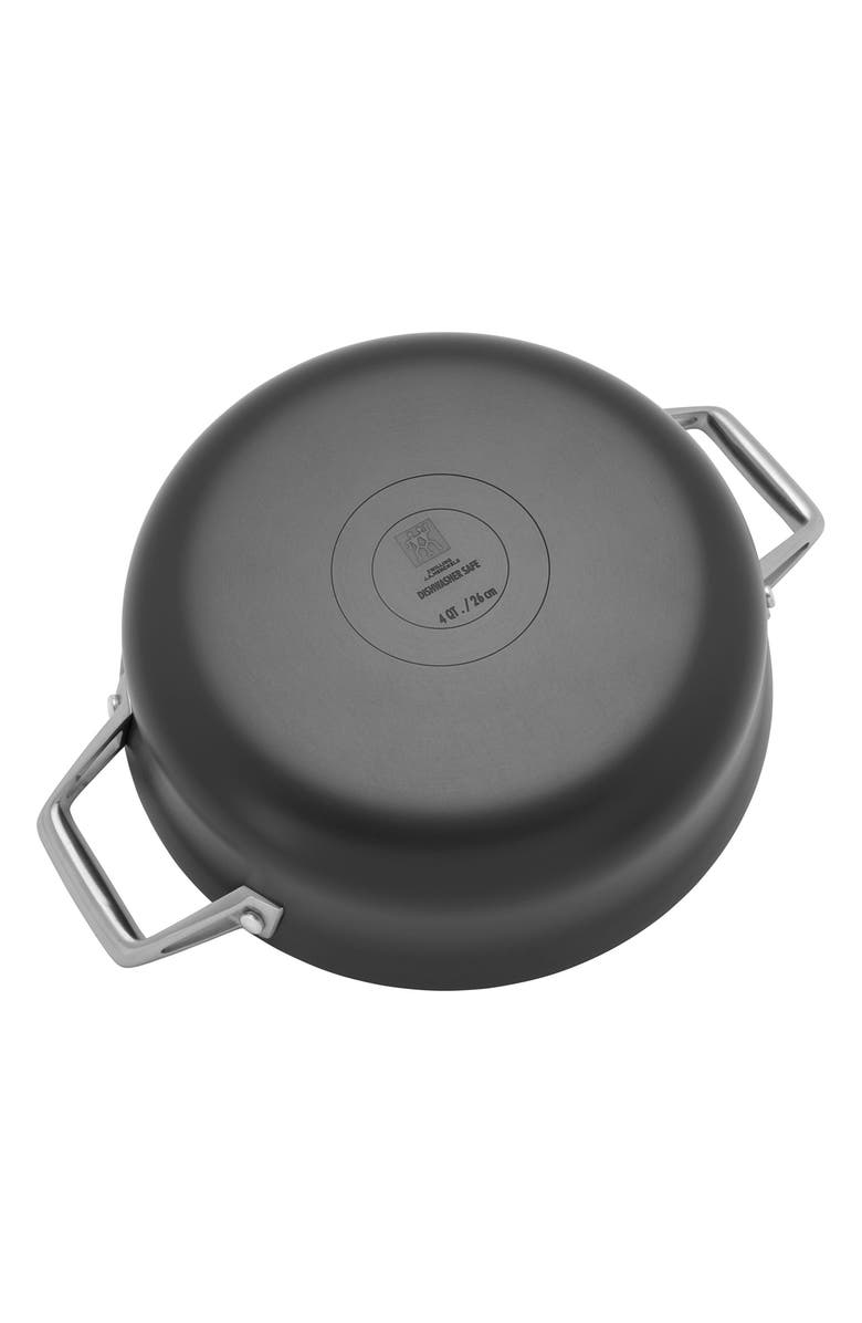ZWILLING Motion Hard Anodized Nonstick 4-Quart Chef's Pan, Alternate, color, Matte Black