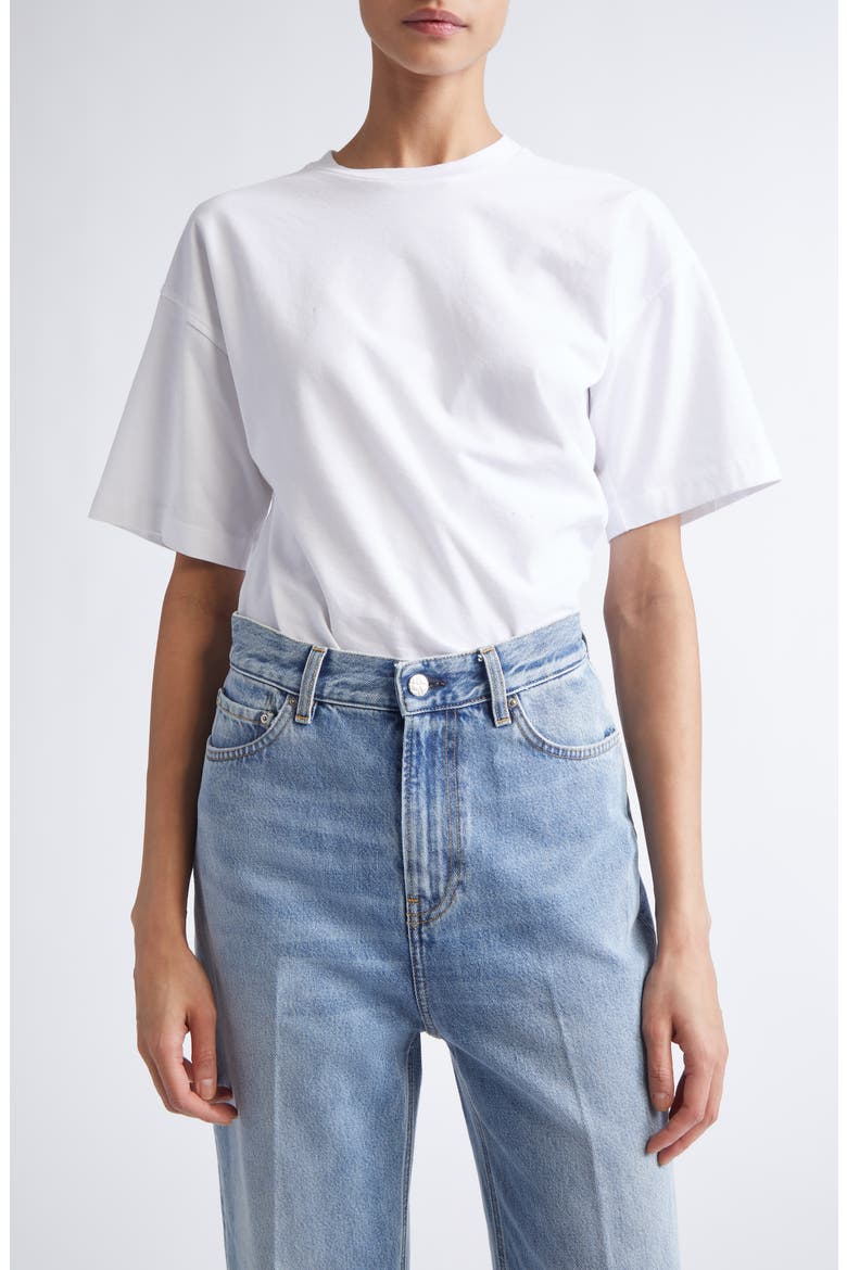Twisted Organic Cotton T-Shirt, Main, color, OFF WHITE