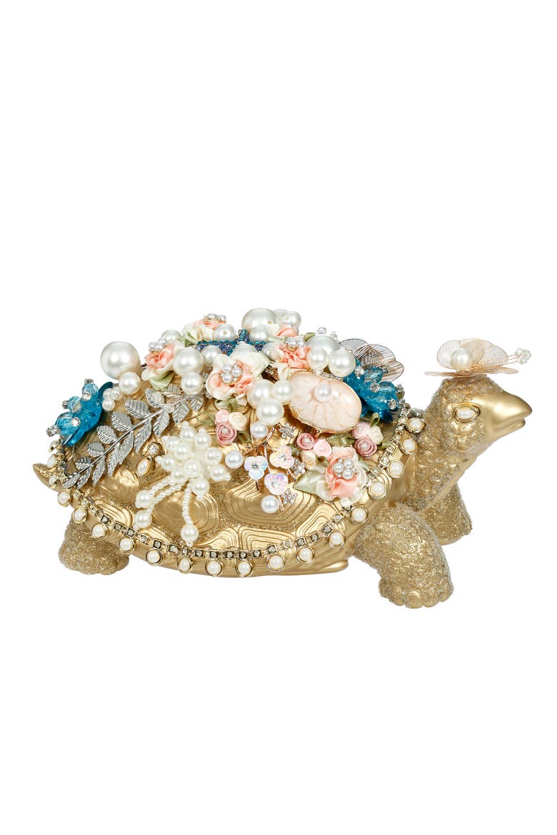 Jeweled Turtle, Small, Main, color, Gold