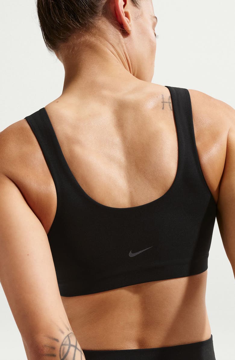 Nike Zenvy Dri-FIT Sports Bra, Alternate, color, 010 Black/Col Gy