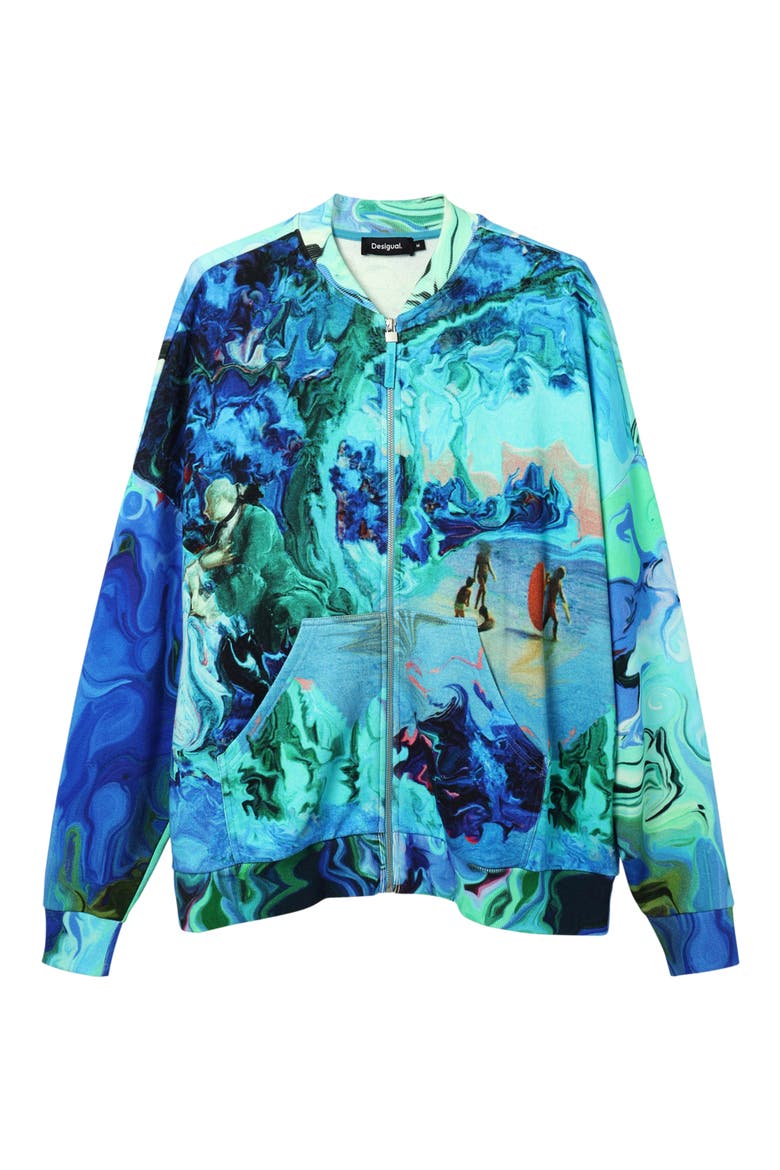M. Christian Lacroix Arty Jacket, Alternate, color, BLUE