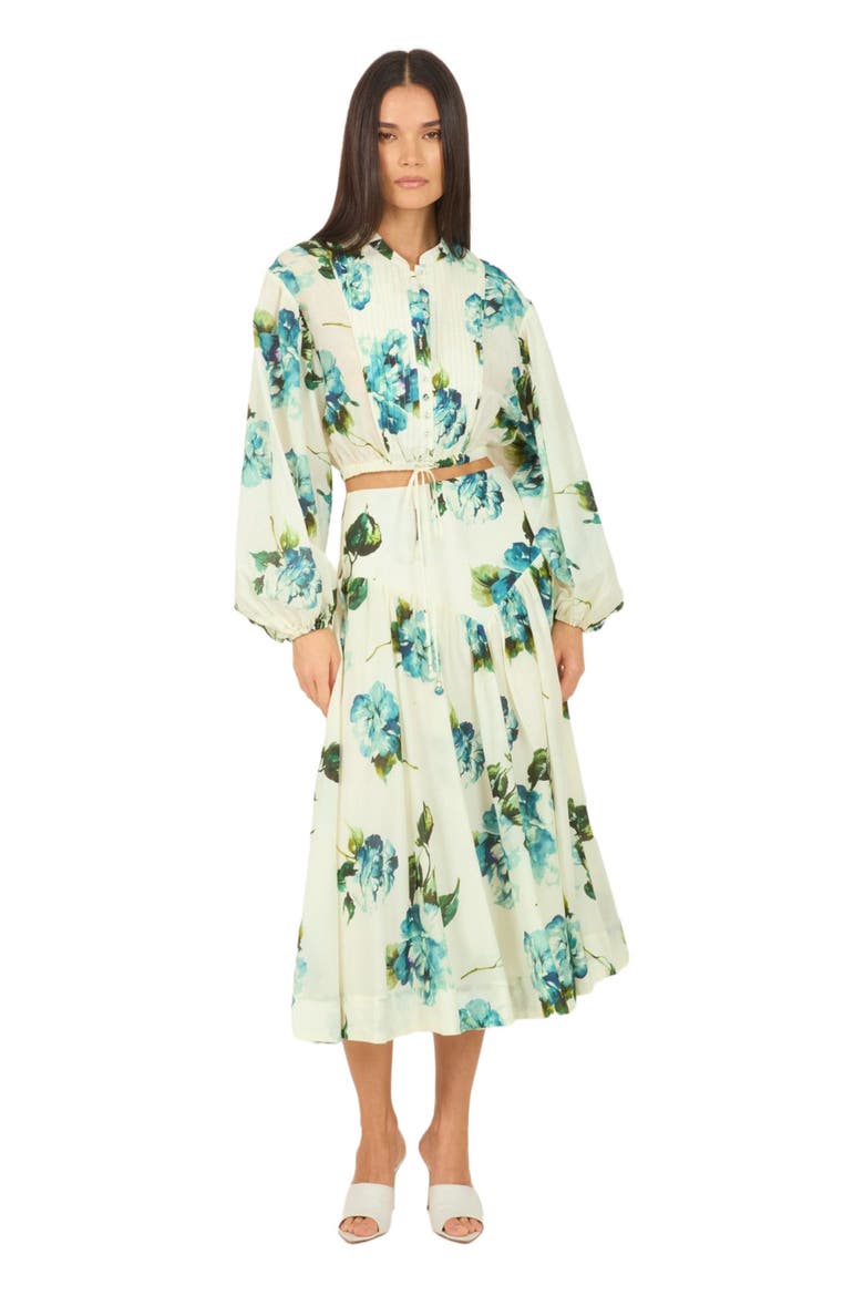 Dell Skirt, Alternate, color, WATERCOLOR BLUE FLORAL