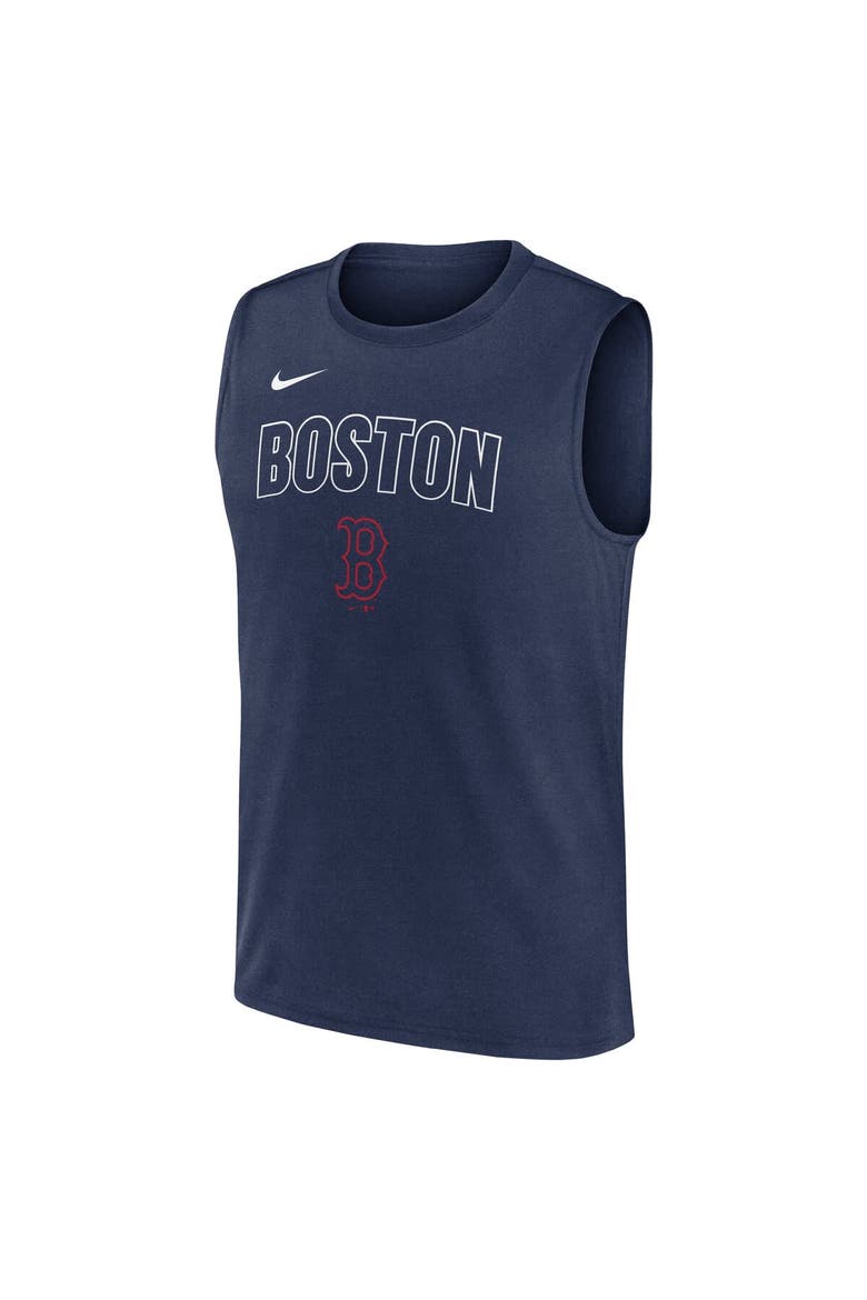 Men's Nike Navy Boston Red Sox Knockout Performance Muscle Tank Top, Alternate, color, Navy