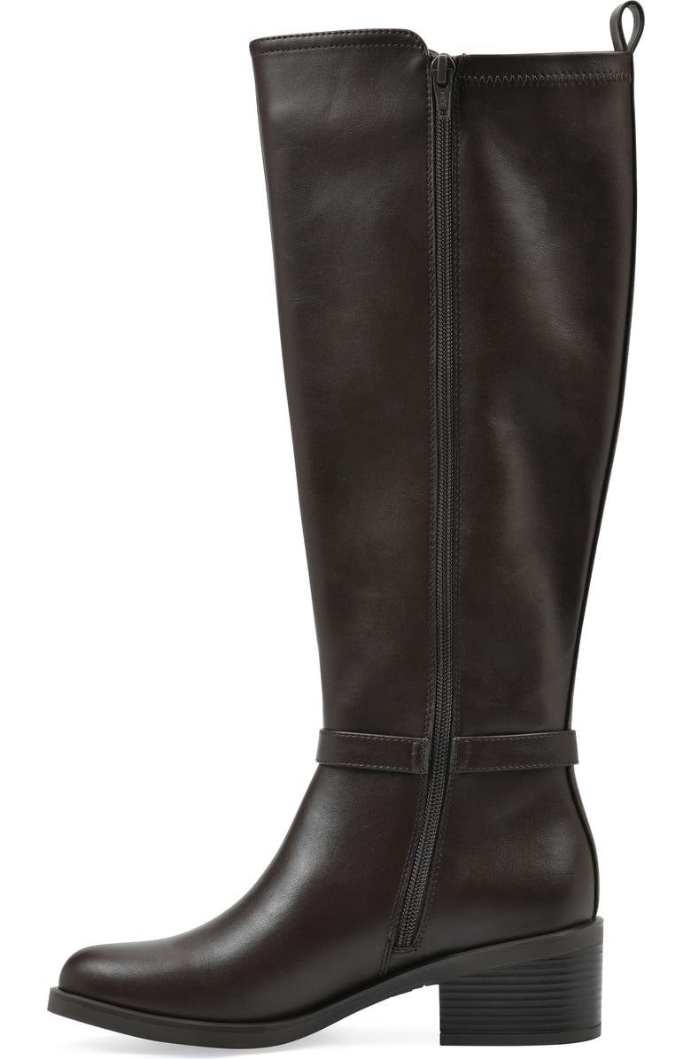 White Mountain Footwear Custard Tall Boot, Alternate, color, Dark Brown Smooth