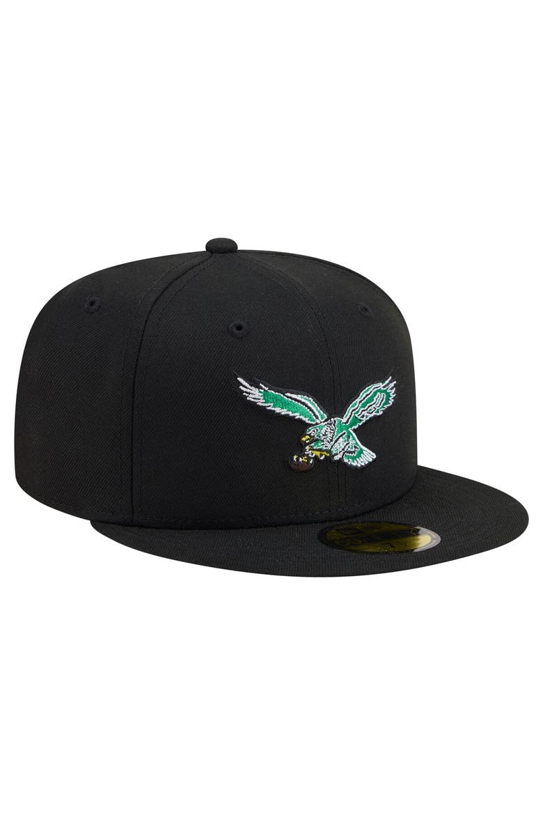 Men's New Era Black Philadelphia Eagles 59FIFTY Fitted Hat, Alternate, color, Black