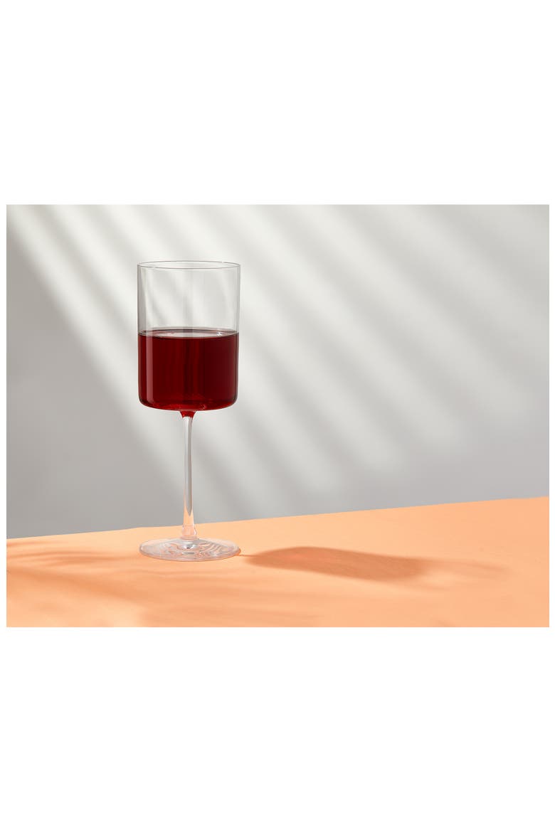 Claire Set of 2 Red Wine Glasses, Alternate, color, CLEAR