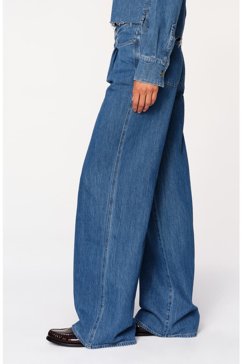 Isabel Pleated Mid Rise Wide Leg Jeans, Alternate, color, NORTH BEACH DL AURA