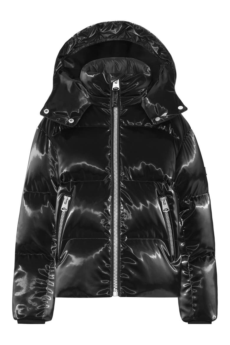 Kids' Jesse-Glo Hooded Puffer Jacket, Main, color, BLACK