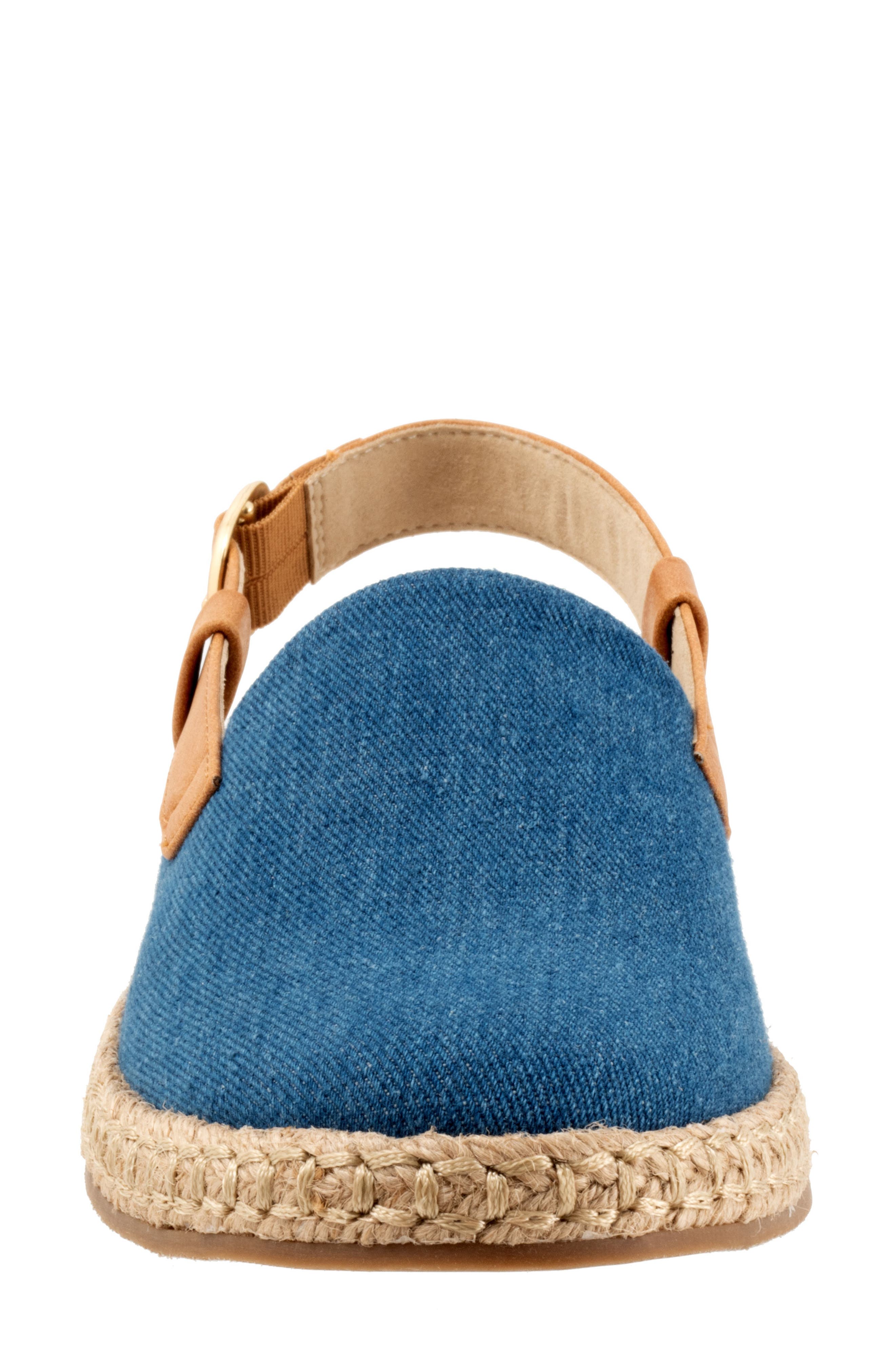Paisley Slingback Espadrille Flat - Multiple Widths Available, Alternate, color, BLUE JEAN TEXTILE
