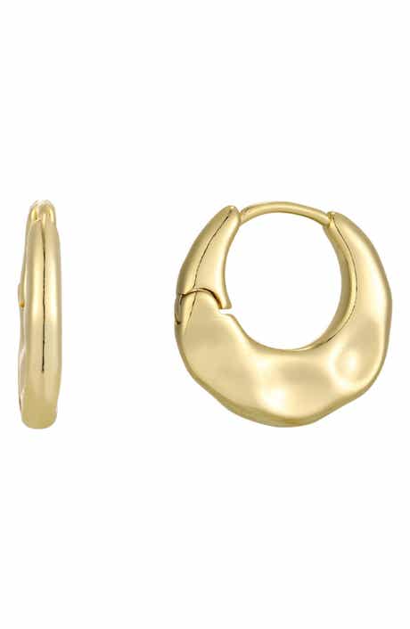 Adornia Hammered Hoop Earrings