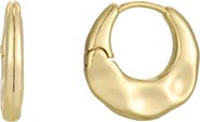 Adornia Hammered Hoop Earrings