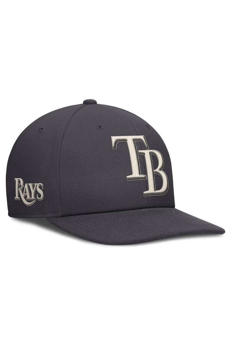 Men's Nike Anthracite Tampa Bay Rays Statement Pro Snapback Hat, Main, color, Anthracite