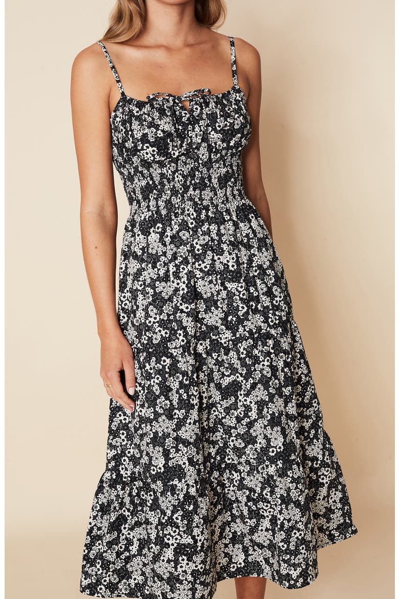 Canyon Polka Dot Tiered Sundress, Alternate, color, FIORELLA FLORAL PRINT