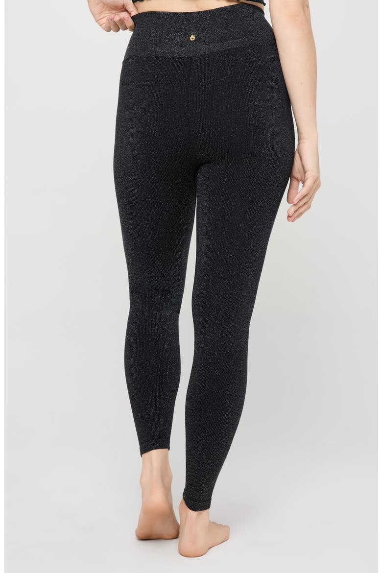 Love Sculpt Shimmer Leggings, Alternate, color, BLACK