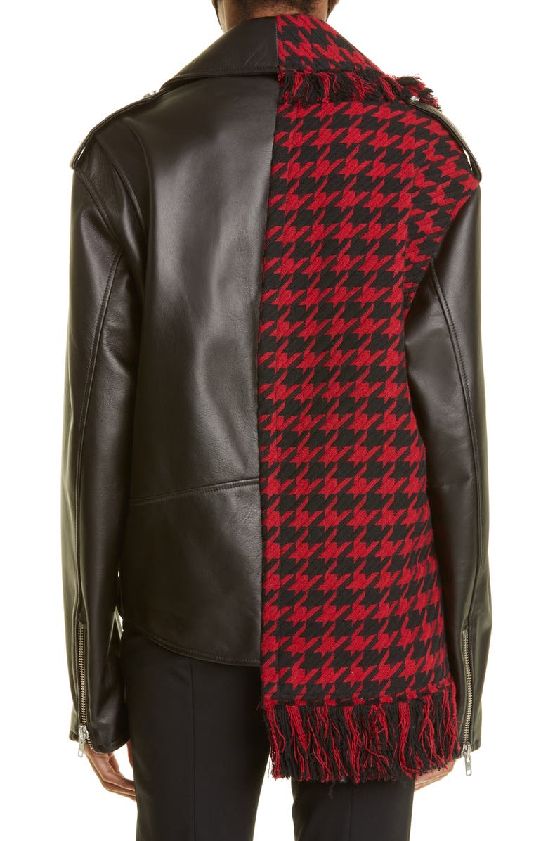 MONSE Mixed Media Oversize Moto Jacket, Alternate, color,