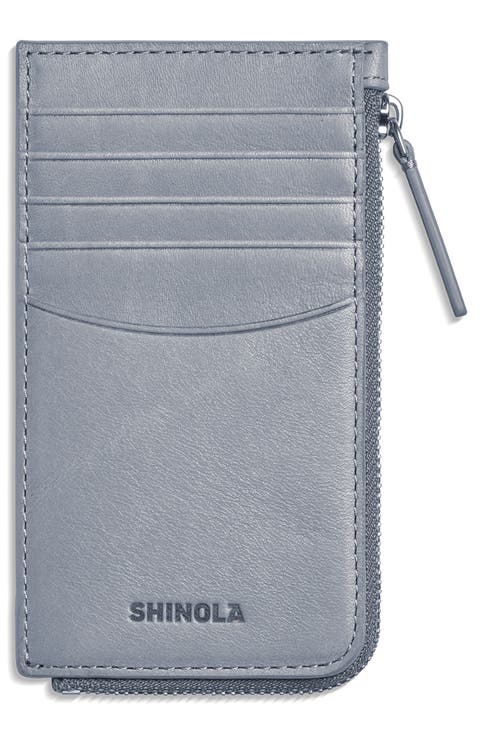 Leather Zip Around Card Case