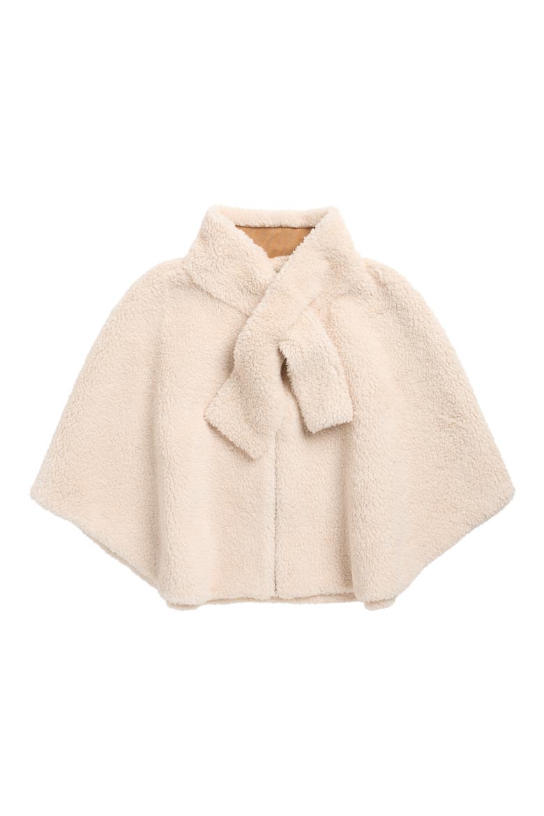 FAUX FUR CAPE, Alternate, color, CAMEL