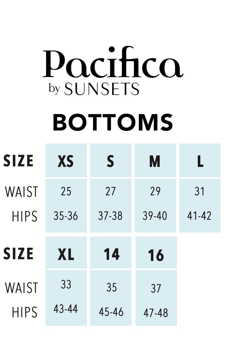 Pacifica by Sunsets Sandy Scoop Bikini Swim Bottoms, Alternate, color, Black Pacifica