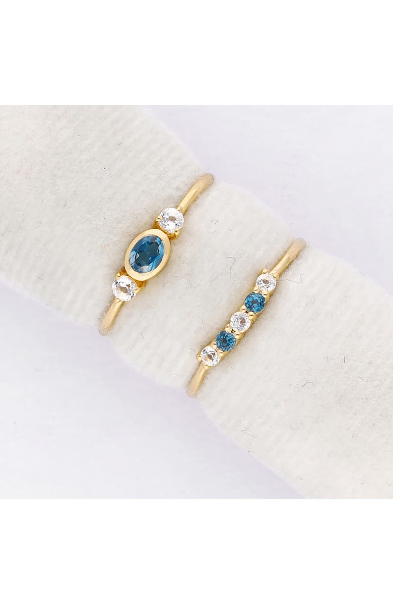 YS GEMS London Blue Topaz & White Topaz Ring, Alternate, color, 
