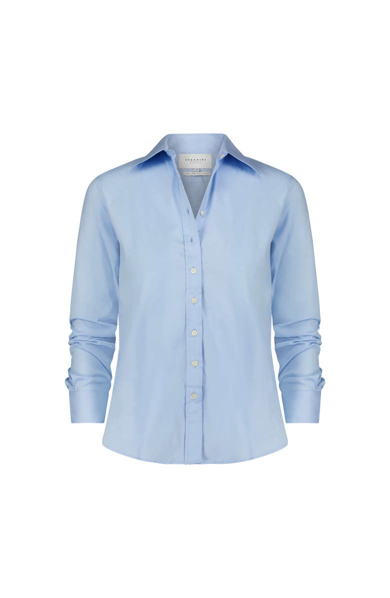 The Shirt by Rochelle Behrens The Boyfriend Shirt, Alternate, color, Blue Dawn