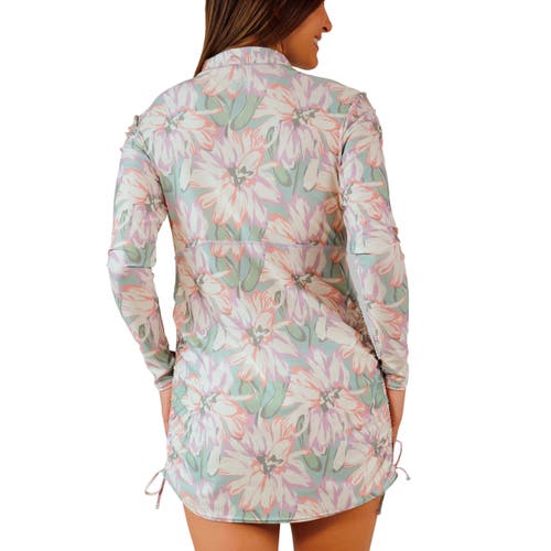 Uv Skinz Convertible Swim Shirtdress In Aurora Bloom