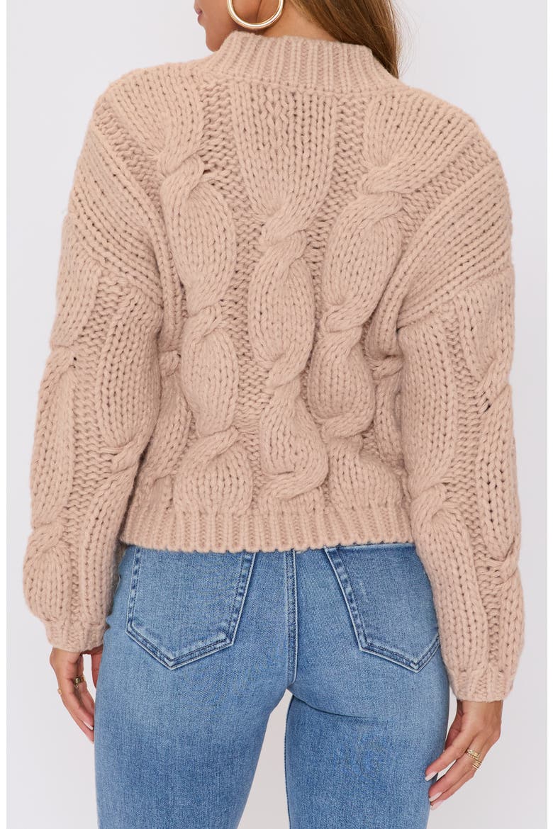 Josephine Chunky V-Neck Sweater, Alternate, color, TAUPE