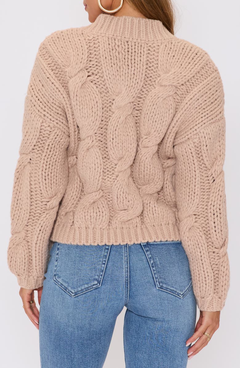 VICI Collection Josephine Chunky V-Neck Sweater, Alternate, color, Taupe