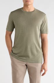 Jack Victor Wellington Cotton & Silk Crewneck T-Shirt