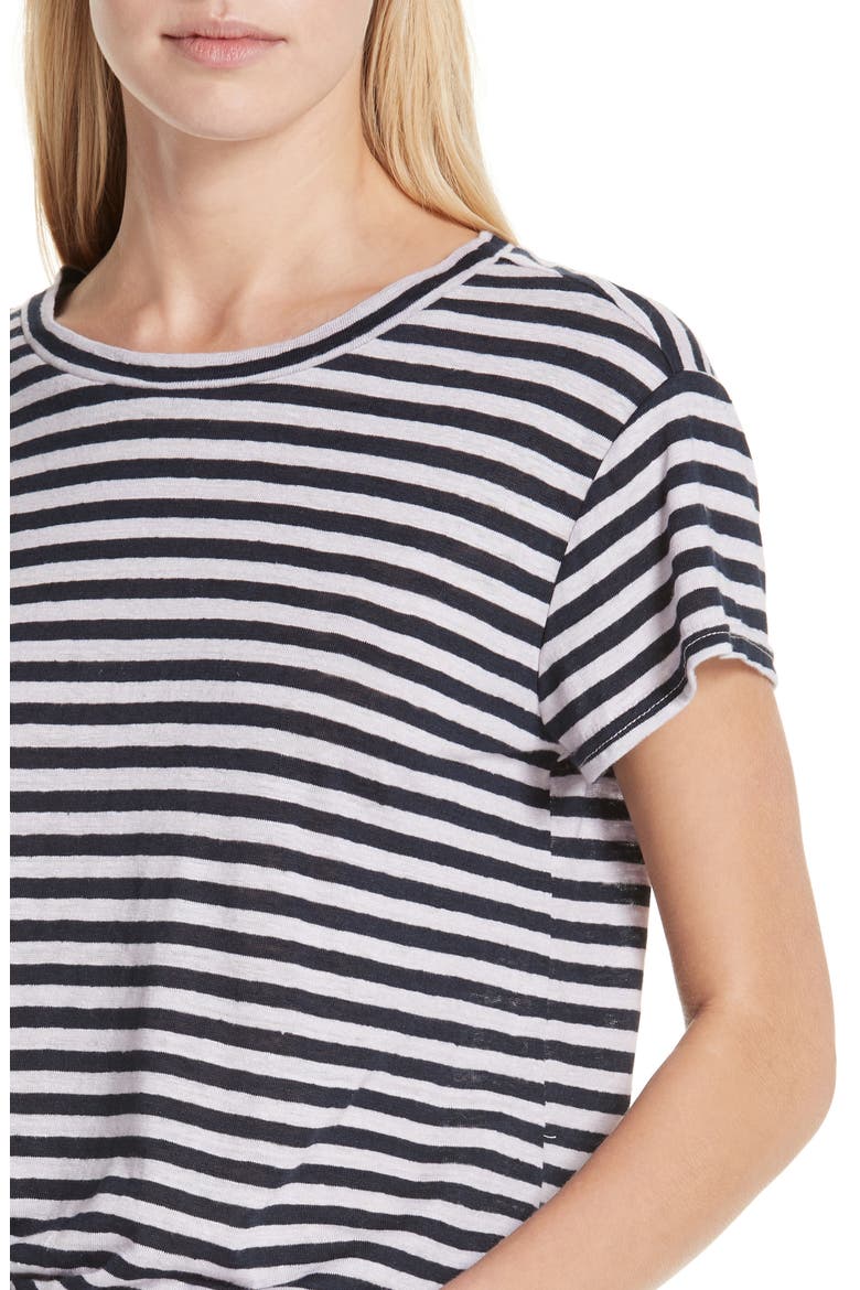 Stripe Linen Tee, Alternate, color, LAVENDER MULTI