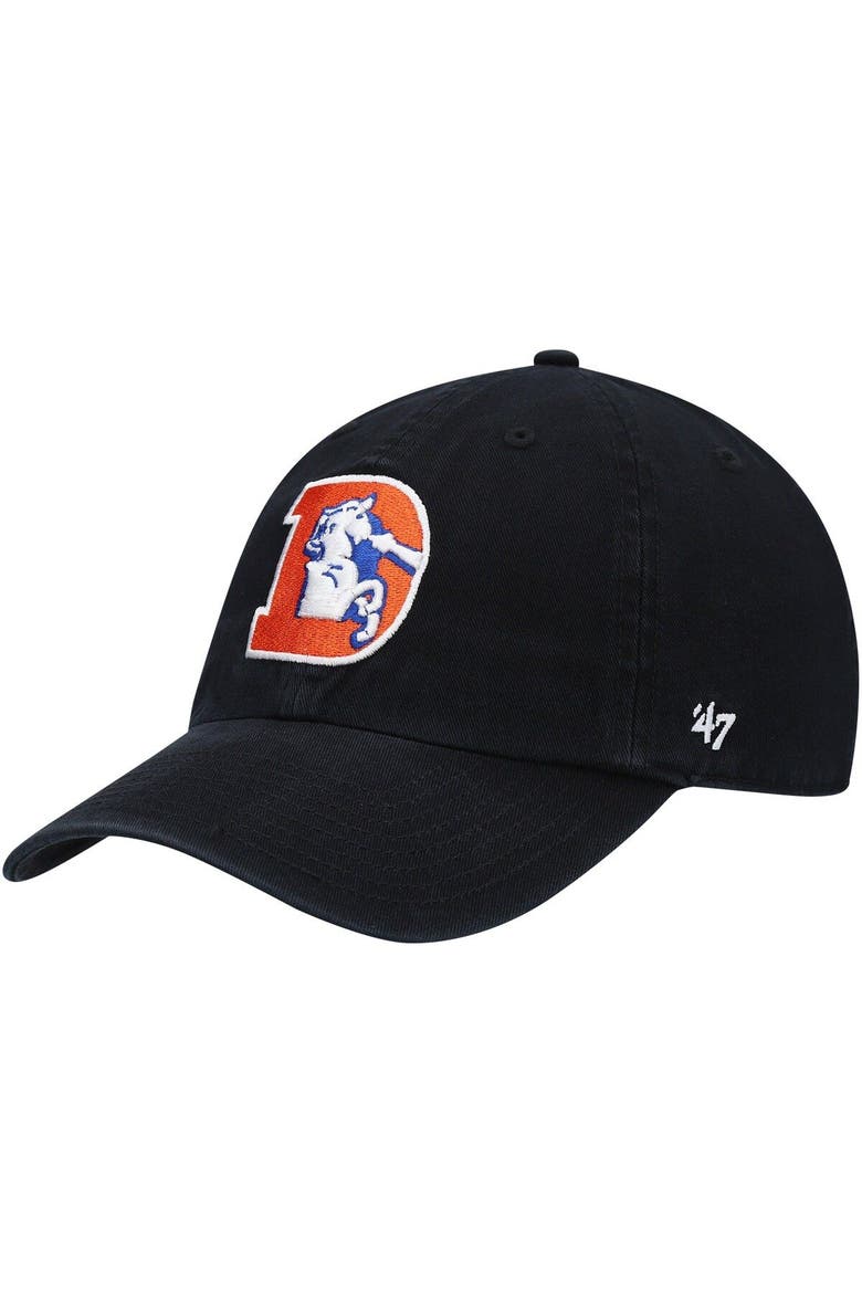 Men's '47 Black Denver Broncos Clean Up Legacy Adjustable Hat, Main, color, Black