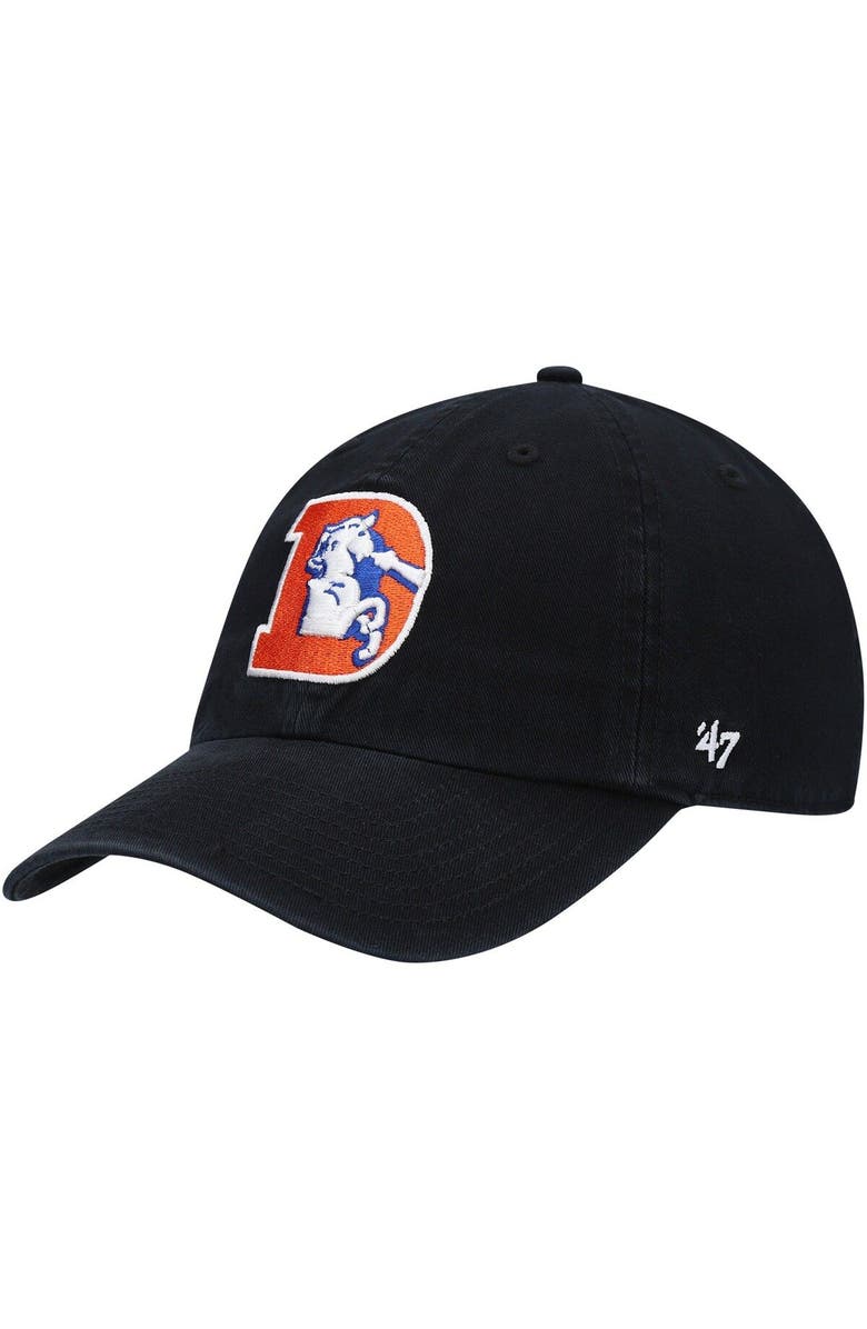 '47 Men's '47 Black Denver Broncos Clean Up Legacy Adjustable Hat, Main, color, Black