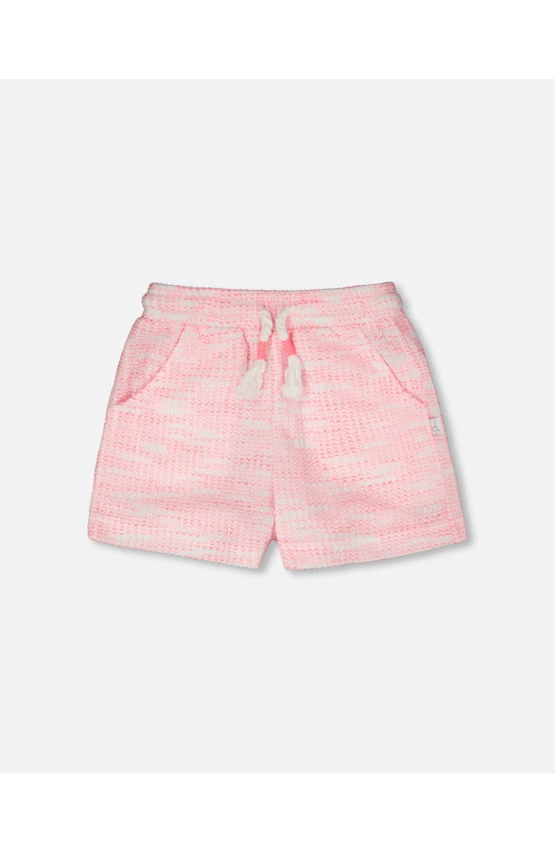 Deux par Deux Elastic Waist Jacquard Knit Shorts, Main, color, Multicolor