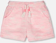 Deux par Deux Elastic Waist Jacquard Knit Shorts