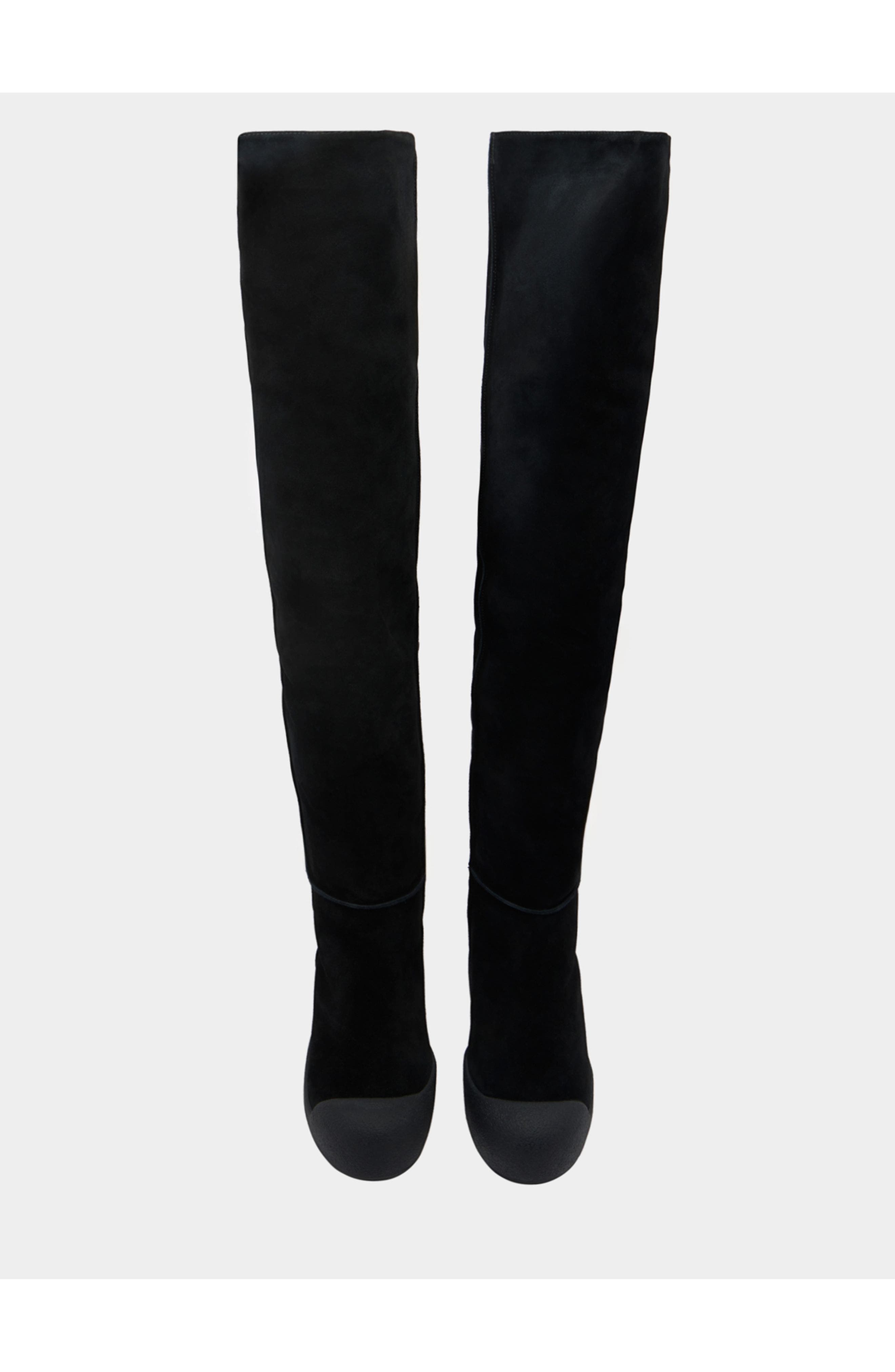 Bally Curling Over-the-knee Boot, Alternate, color, Black