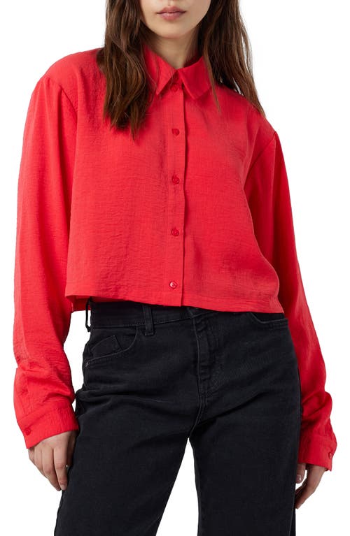 Noisy may Kara Crop Button-Up Shirt in Bittersweet  product