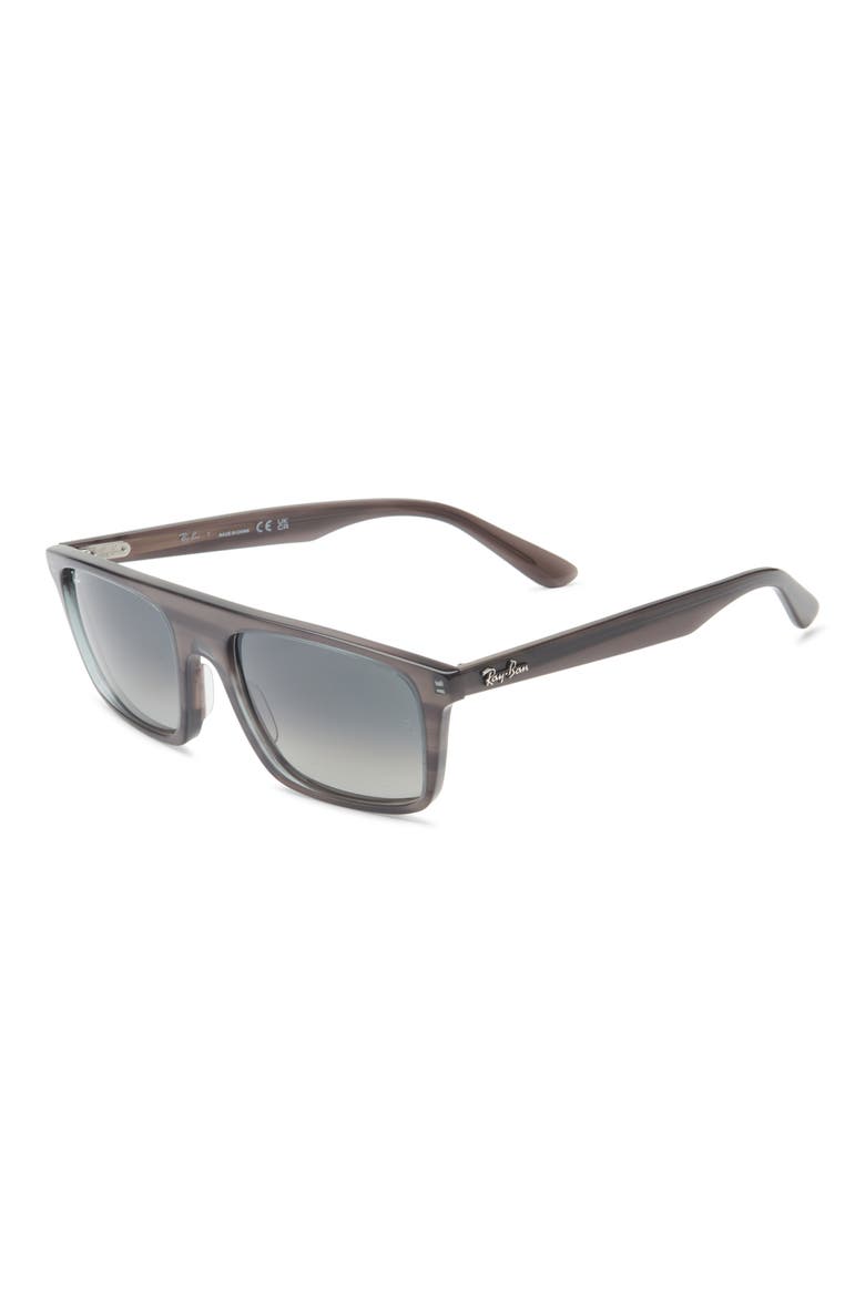 57mm Gradient Square Sunglasses, Alternate, color, STRIPED GREY / GRADIENT GREY