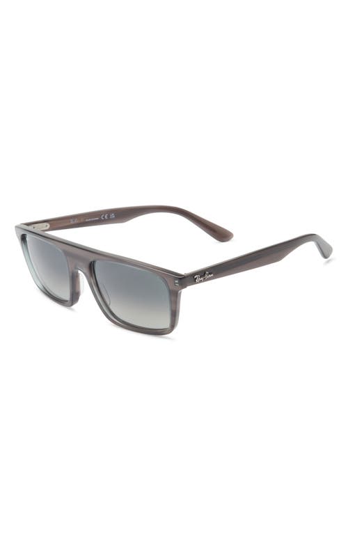 Ray Ban Ray-ban 57mm Gradient Square Sunglasses In Gold