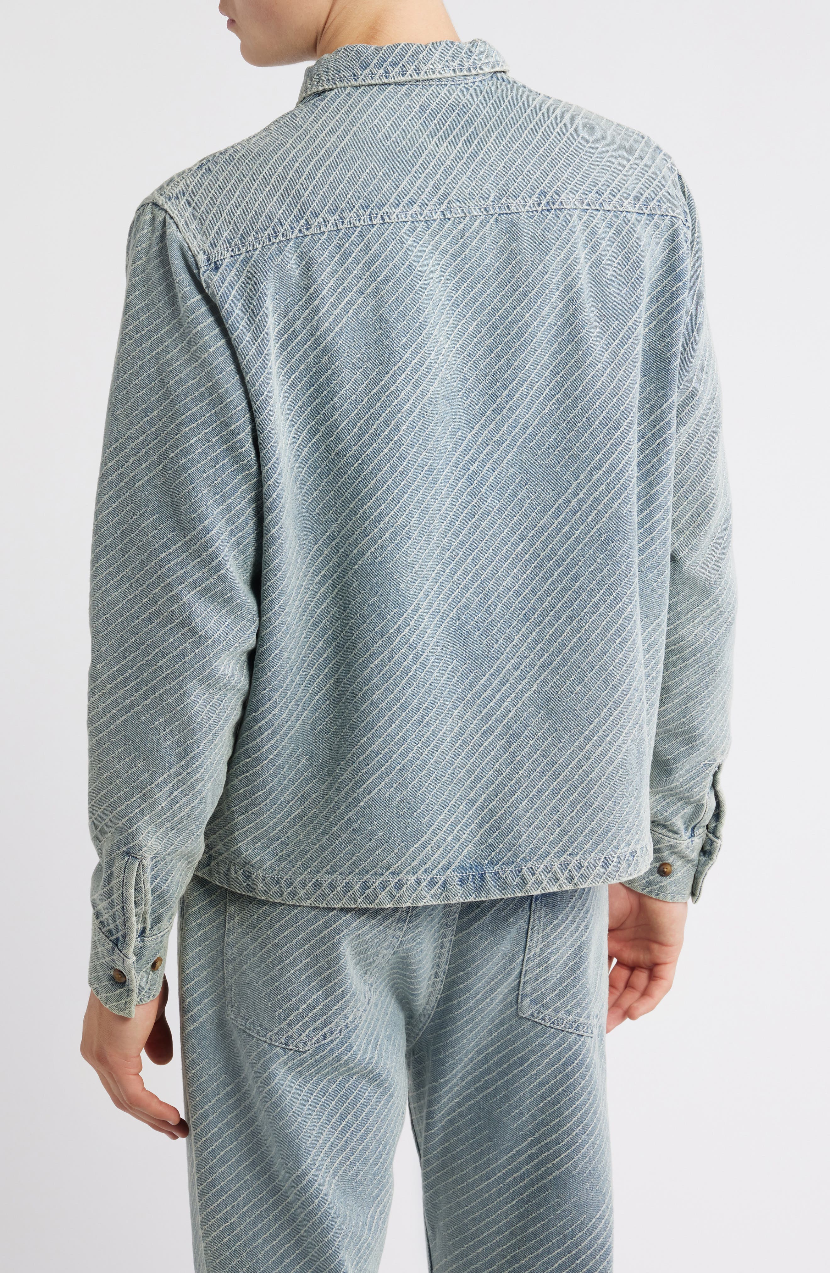 Clever Denim Button-Up Shirt Jacket - image 2
