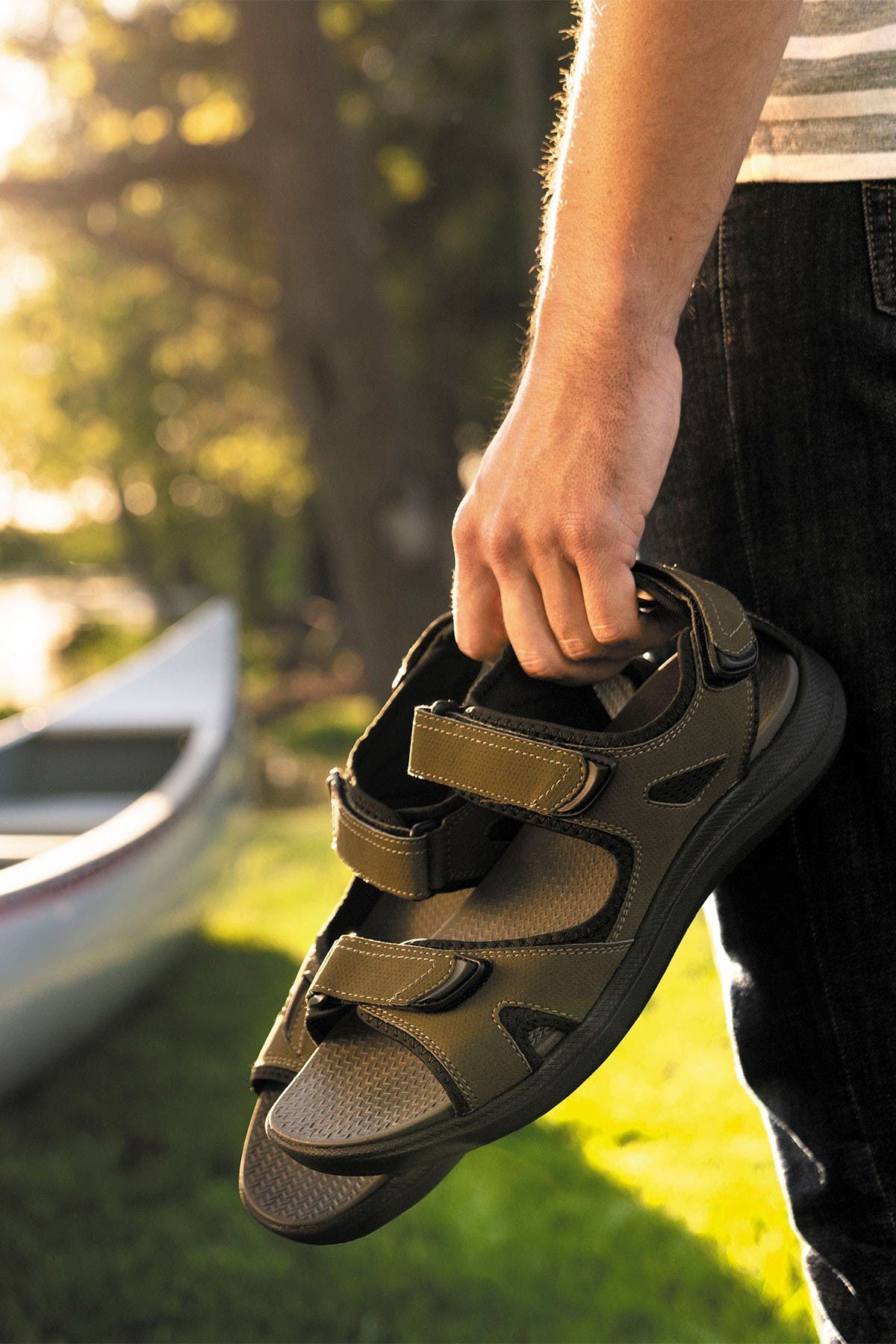 NUNN BUSH Rio Bravo Closed Toe Fisherman Sandal - Wide Width Available, Alternate, color, Black