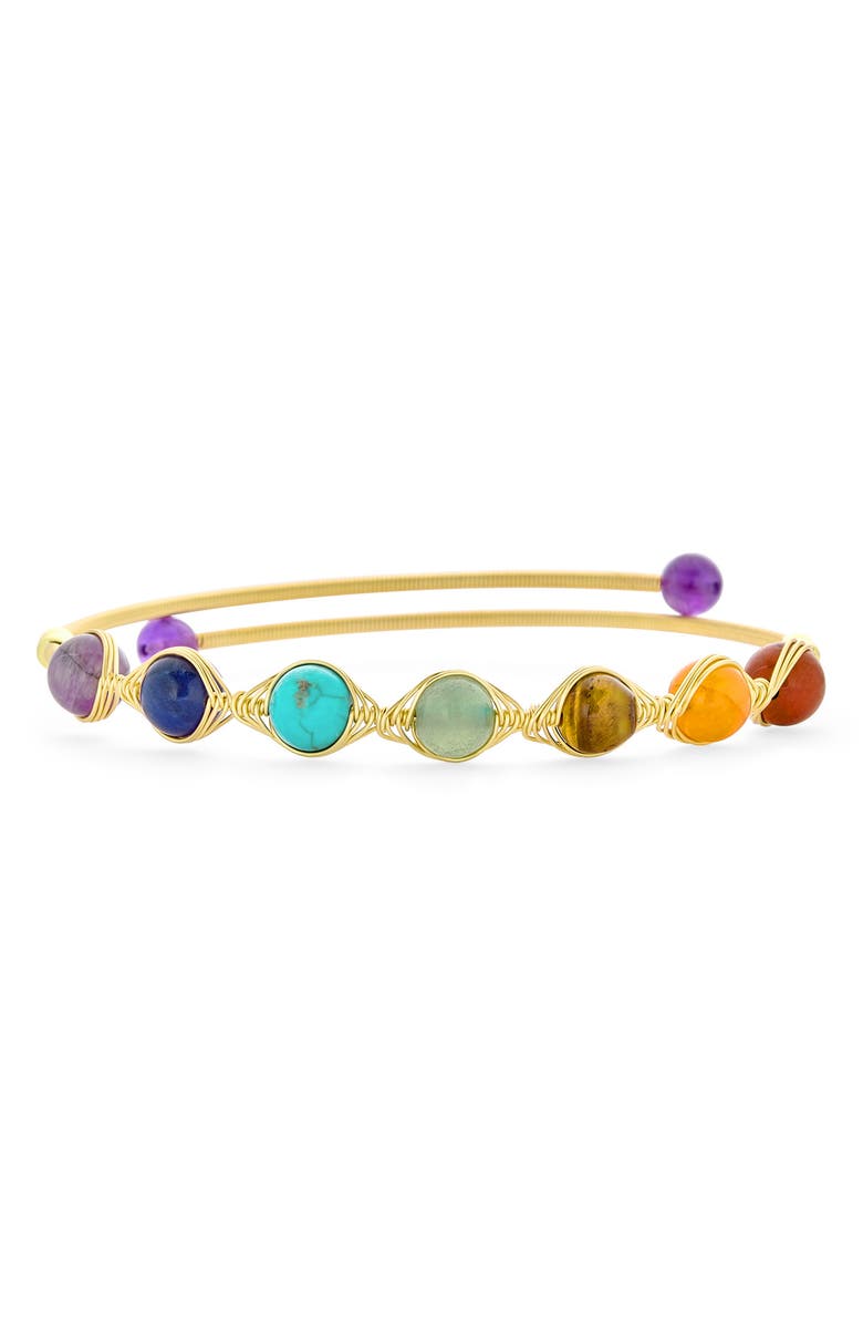 BLING JEWELRY Gemstone Bracelet, Alternate, color, Multi-Color