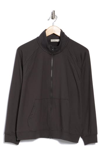 Barefoot Dreams ® Malibu Collection® Butterchic Mock Neck Jacket In Black